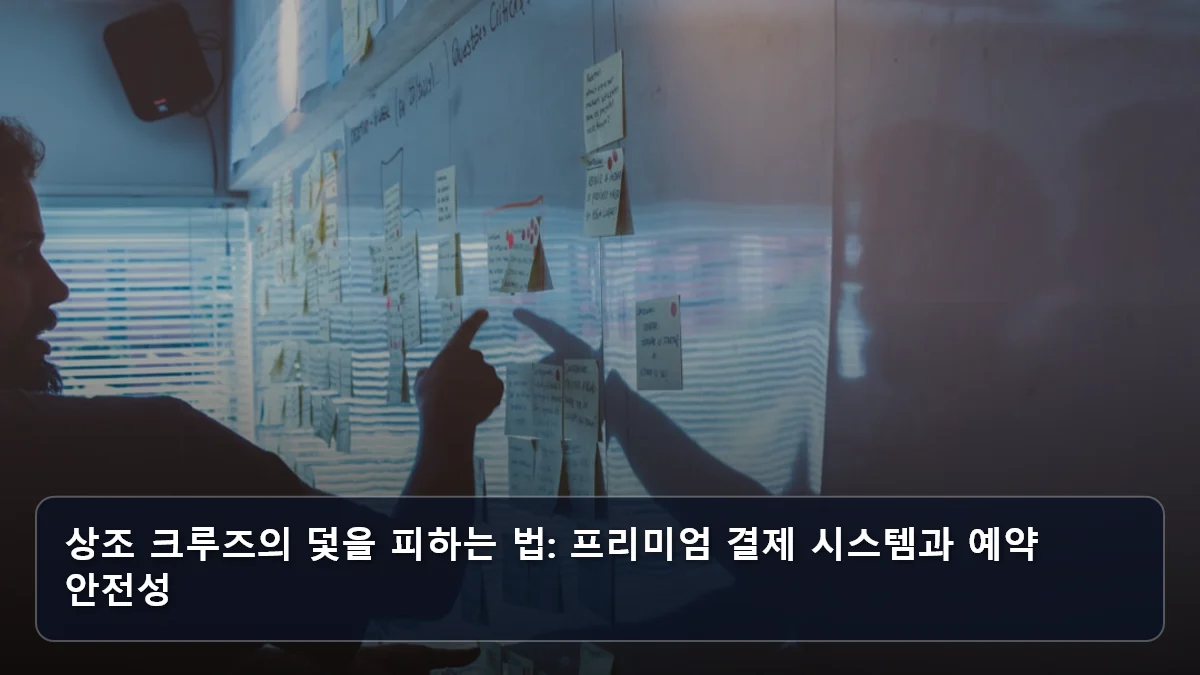 상조 크루즈의 덫을 피하는 법: 프리미엄 결제 시스템과 예약 안전성 관련 이미지